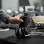 Настольная беспроводная зарядка Pitaka MagEZ Slider, съёмный Power Bank из арамидного плетения