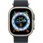Часы Apple Watch Ultra GPS + Cellular 49 мм, титановый корпус, ремешок Ocean Темно-синего MQET3