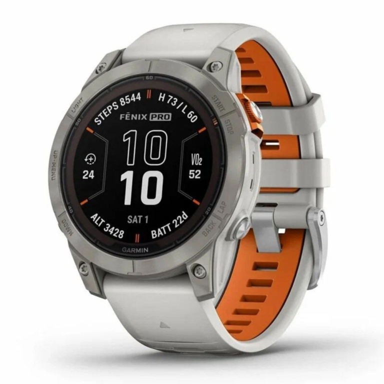Умные часы Garmin Fenix 7 Pro Sapphire Solar Fog Gray Orange 010-02777-21