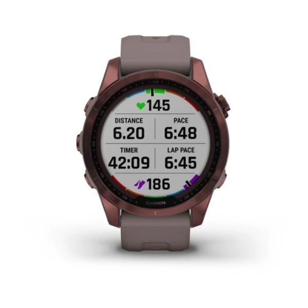 Умные часы Garmin Fenix 7S Sapphire Solar Dark Bronze 010-02539-29