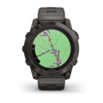 Умные часы Garmin FENiX 7X Pro Sapphire Solar Carbon Gray Titanium Band  010-02778-30