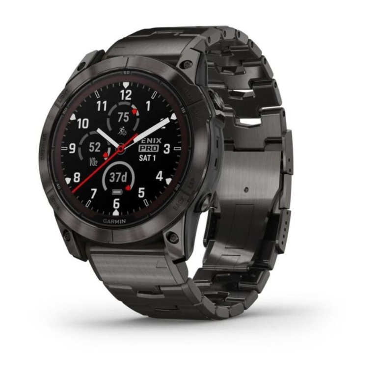 Умные часы Garmin FENiX 7X Pro Sapphire Solar Carbon Gray Titanium Band  010-02778-30