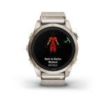 Умные часы Garmin Epix Pro (Gen 2) Sapphire Edition 42 mm Soft Gold Nylon 010-02802-20