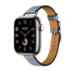Apple Watch Series 9 Hermes 41 mm Attelage Simple Tour Bleu Lin