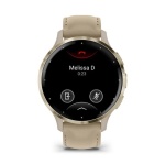 Часы Garmin Venu 3S Soft Gold French Gray Leather 010-02785-55
