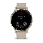 Часы Garmin Venu 3S Soft Gold French Silicon Gray 010-02785-02