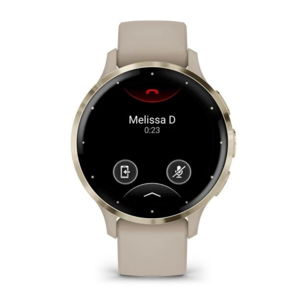 Часы Garmin Venu 3S Soft Gold French Silicon Gray 010-02785-02
