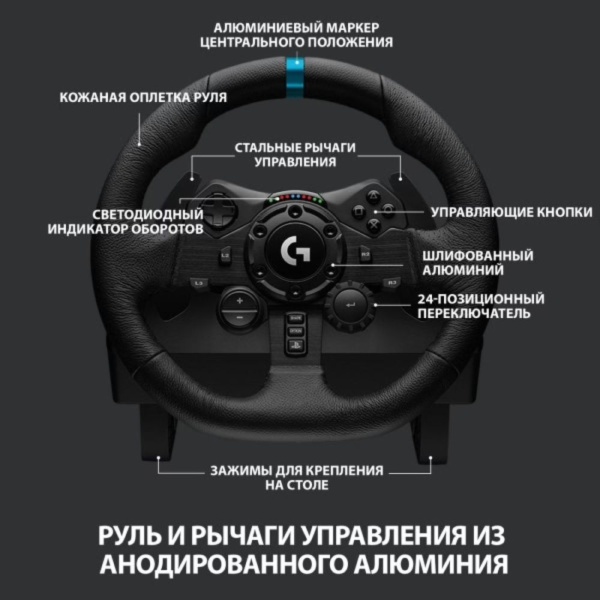 Руль Logitech G923 TRUEFORCE, Black