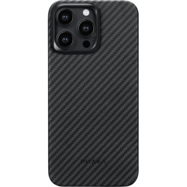 Чехол Pitaka MagEZ Case 4 для iPhone 15 Pro Max, черно-серый, кевлар