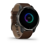 Умные часы Garmin Venu 2 Plus Black  Leather Band 010-02496-15
