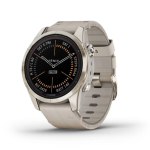 Умные часы Garmin FENIX 7S Pro Sapphire Solar Soft Gold Limestone Leather Band 010-02776-30