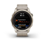 Умные часы Garmin FENIX 7S Pro Sapphire Solar Soft Gold Limestone Leather Band 010-02776-30
