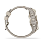 Умные часы Garmin FENIX 7S Pro Sapphire Solar Soft Gold Limestone Leather Band 010-02776-30