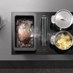 Индукционная варочная панель Miele KMDA 7476 FR c вытяжкой, 80 см