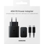 Сетевое зарядное устройство с кабелем Samsung 45W USB-C EP-T4510 Black