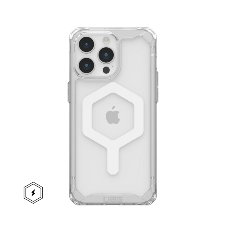 Чехол UAG Plyo для iPhone 15 Pro с MagSafe, прозрачный/белый (Ice/White)
