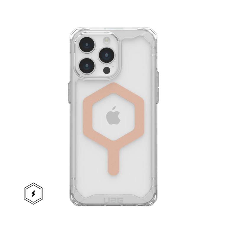 Чехол UAG Plyo для iPhone 15 Pro с MagSafe, прозрачный/розовое золото (Ice/Rose Gold)