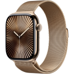 Apple Watch Series 10 Gold Titanium Case with Gold Milanese Loop3