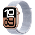 Apple Watch Series 10 Rose Gold Aluminum Case with Blue Cloud Sport Loop1