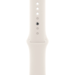 Apple Watch Series 10 Silver Aluminum Case with Starlight Sport Band 2