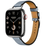 Apple Watch Series 10 Hermes 42mm Attelage Simple Tour Bleu Lin2