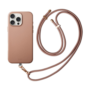 Чехол Uniq COEHL Muse Leatherette with Strap MagSafe для iPhone 16 Pro розовый