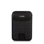 Магнитный картхолдер VAJA V-Mag Mini Wallet, черный, фактура змея (Kobra night)
