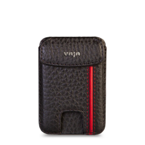 Магнитный картхолдер VAJA V-Mag Mini Top, черный, цвет черный с красной полосой (GTR Black and Rosso)