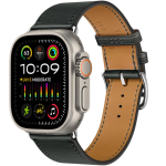 Apple Watch Hermes Ultra 2 49mm чёрная кожаная классика
