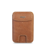 Магнитный картхолдер VAJA V-Mag Mini Wallet, желтовато-коричневый (Pull Up Camel)