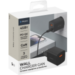 Сетевое зарядное устройство Deppa 45W USB-A/USB-C Black — изображение 2