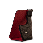 Кожаная MagSafe подставка VAJA Origami leather stand, черно красный (Black and Rosso)