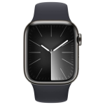 Apple Watch Series 9 41mm, Graphite Stainless Steel Case with Sport Band - Midnight SM — изображение 2