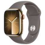 Apple Watch Series 9 41mm, Gold Stainless Steel Case with Sport Band - Clay SM
