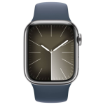 Apple Watch Series 9 41mm, Silver Stainless Steel Case with Sport Band - Storm Blue SM — изображение 2