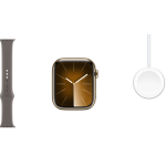 Apple Watch Series 9 41mm, Gold Stainless Steel Case with Sport Band - Clay SM — изображение 4