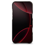 Чехол накладка из кожи VAJA Dotted Grip для iPhone 16 Pro V-Mag, цвет черно красный (Dotted Black and Rosso) — изображение 2