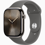 Смарт-часы Apple Watch Series 10 46mm, Natural Titanium Case with Sport Band Stone Gray SM