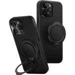 Чехол Uniq HYBRID KEVA AIR WITH GRIPFIT (MagSafe) с кольцом для iPhone 16 Pro, черный