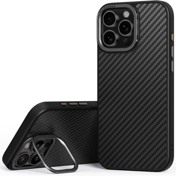 Чехол Uniq HYBRID KEVA MAX WITH CAMERA STAND (MagSafe) для iPhone 16 Pro, черный — изображение 1