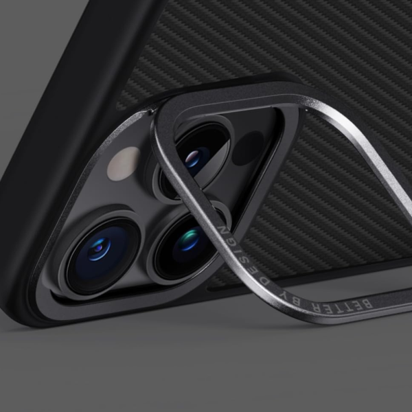 Чехол Uniq HYBRID KEVA MAX WITH CAMERA STAND (MagSafe) для iPhone 16 Pro, черный — изображение 5