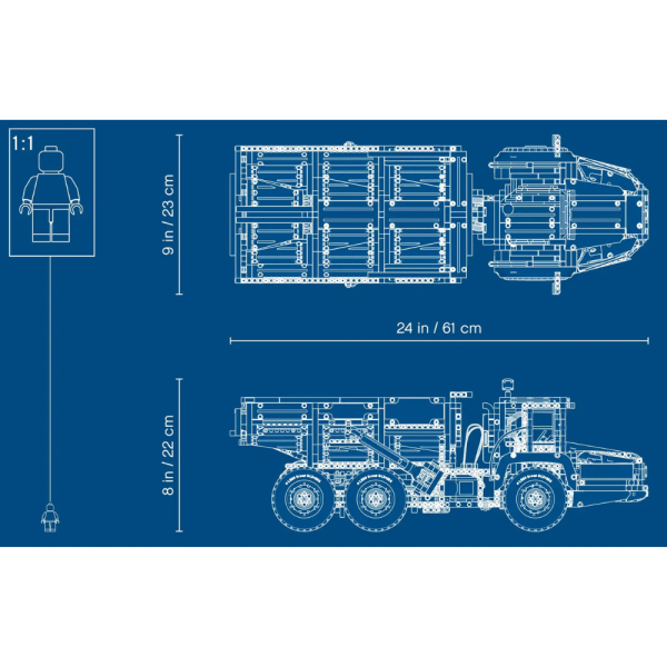 Конструктор LEGO Technic 42114 Самосвал Volvo 6х6 — изображение 6