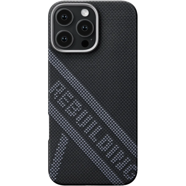 Чехол Pitaka Re-TROS Tactile Woven Case для iPhone 16 Pro принт перестройка, черный (Rebuilding) — изображение 1