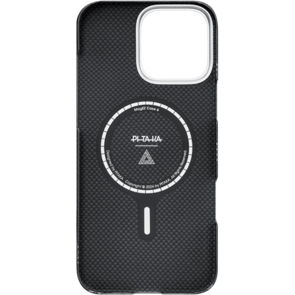 Чехол Pitaka Re-TROS Tactile Woven Case для iPhone 16 Pro принт перестройка, черный (Rebuilding) — изображение 2