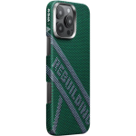 Чехол Pitaka Re-TROS Tactile Woven Case для iPhone 16 Pro Max принт перестройка, зеленый (Refining) — изображение 3