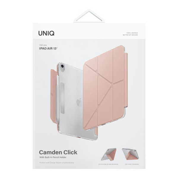 Uniq для iPad Air 13" (2024/25) чехол Camden Click Pink — изображение 3