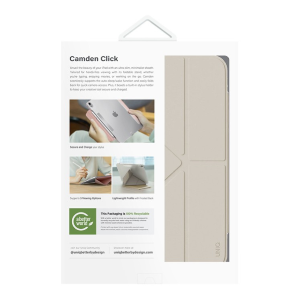 Uniq для iPad Air 13" (2024/25) чехол Camden Click Ivory — изображение 4