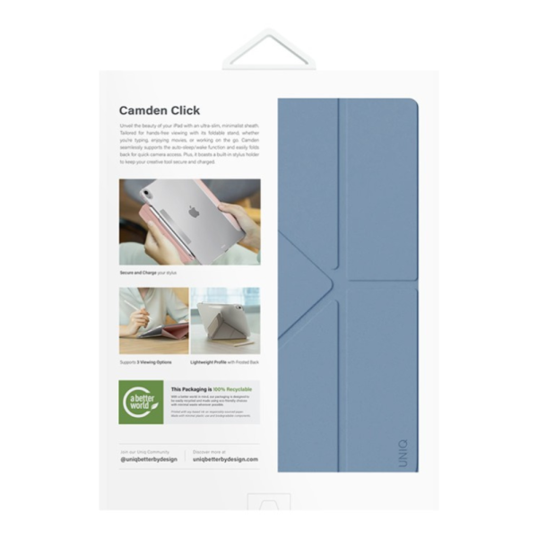 Uniq для iPad Air 13 (2024/25) чехол Camden Click Stone Blue — изображение 4