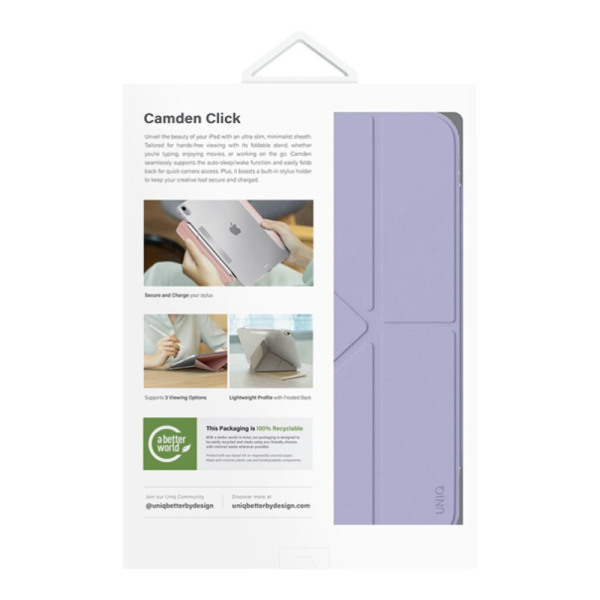 Uniq для iPad Air 11 (2024/25) чехол Camden Click Light Violet — изображение 4
