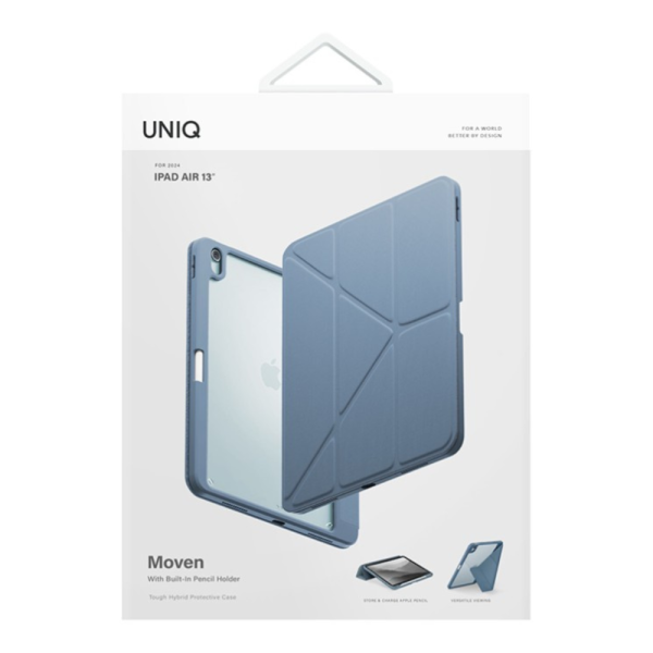 Uniq для iPad Air 13 (2024/25) чехол Moven Stone Blue — изображение 5